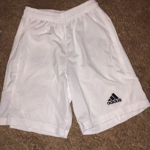 White adidas shorts